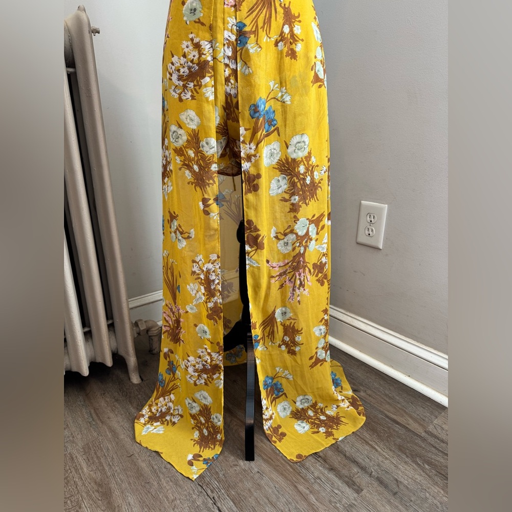 Yellow Floral Maxi Dress - Picture 3 of 7